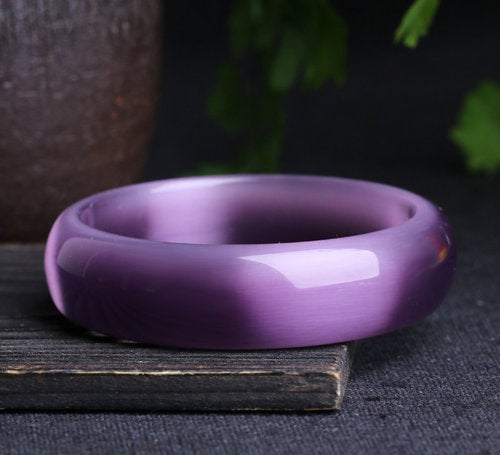 Flashy Purple Cats Eye Bangle