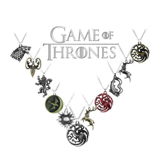 Silberne Halsketten aus der Game of Thrones House Collection