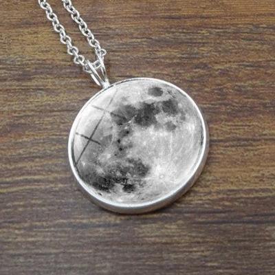 Collier Phase de Lune de Naissance Personnalisé