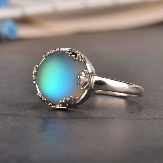 Sterling Silver Aurora Borealis Ring