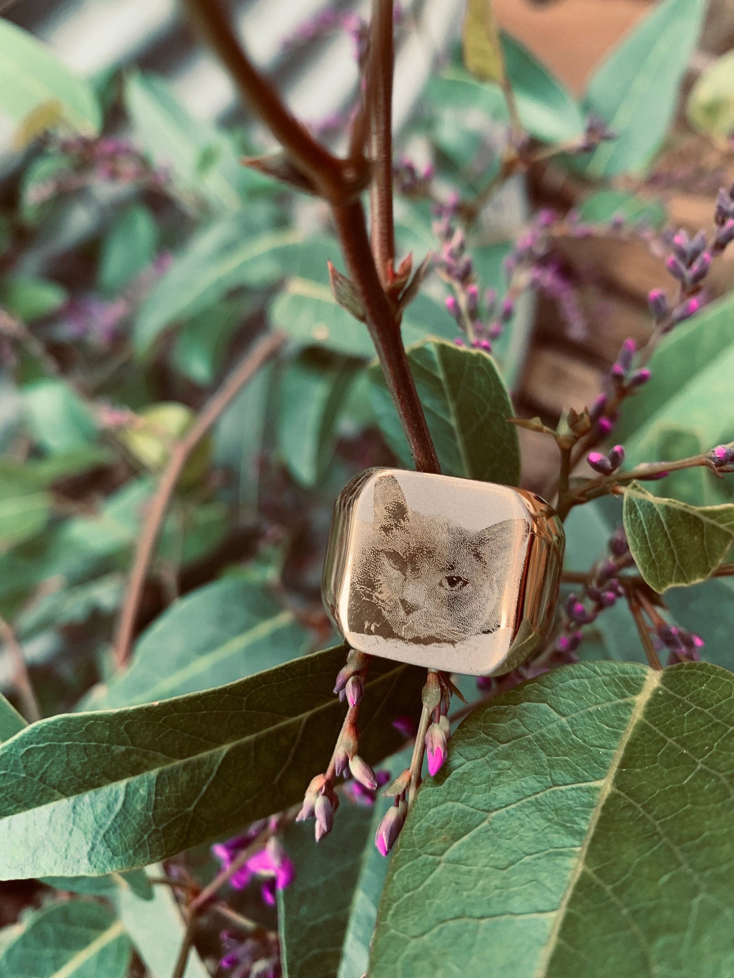 Custom Engraved Photo Ring