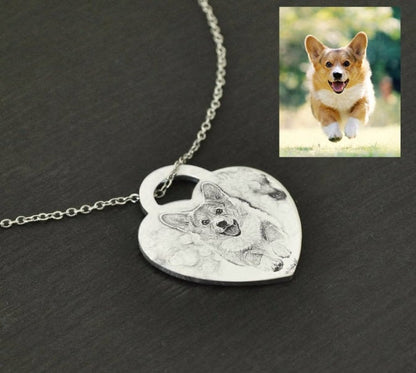 Collier photo commémoratif gravé sur mesure pour animaux de compagnie