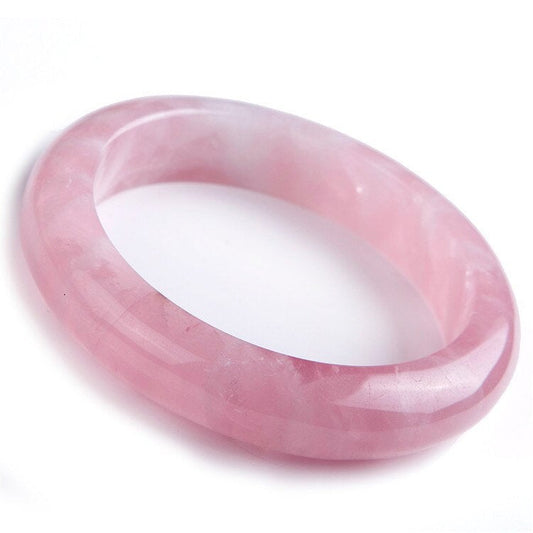 Pink Rose Quartz Crystal Bangle