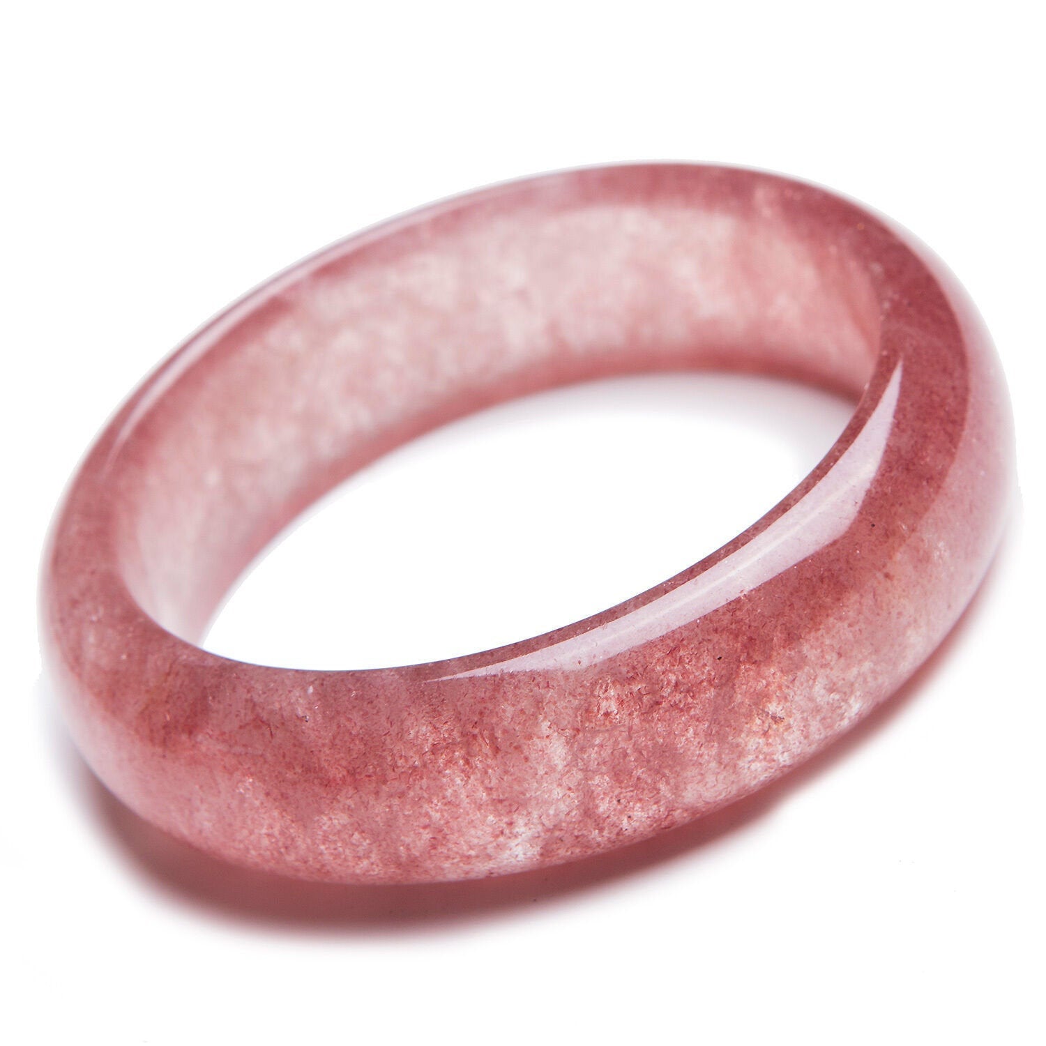 Thick Strawberry Quartz Crystal Bangle – The Wistful Woods