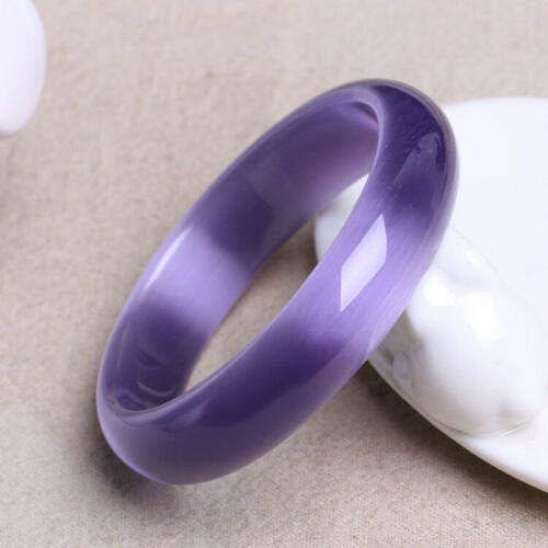 Bracelet jonc œil de chat violet flashy