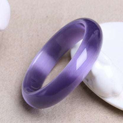 Flashy Purple Cats Eye Bangle