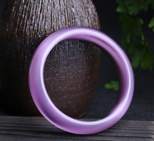 Bracelet jonc œil de chat violet flashy