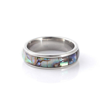 Natural Abalone Shell Ring in Gold or Silver