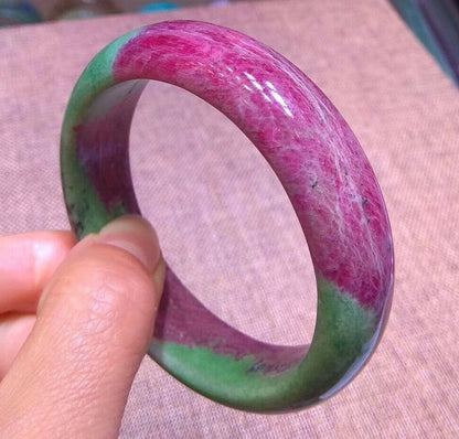 Ruby Zoisite Crystal Bangle