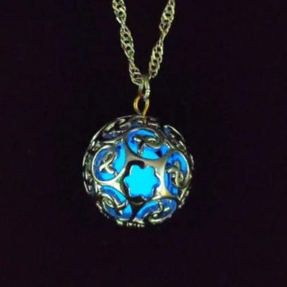 Glowing Filigree Orb Necklace