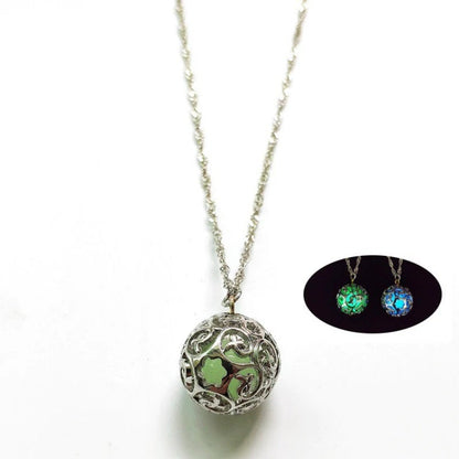 Glowing Filigree Orb Necklace