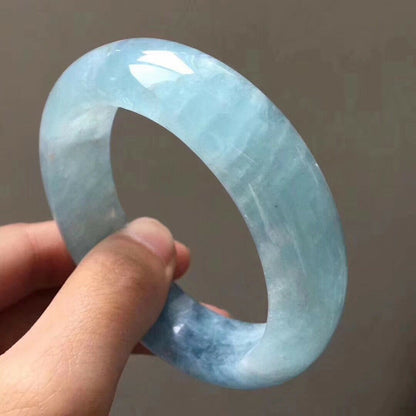 Blue Aquamarine Crystal Bangle