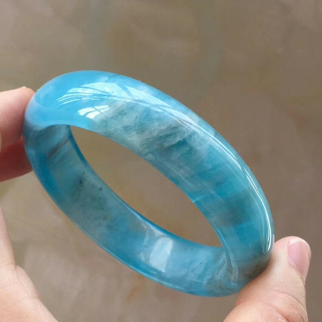 Blue Aquamarine Gemstone Bangle