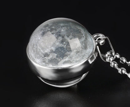 3D Full Moon Necklace