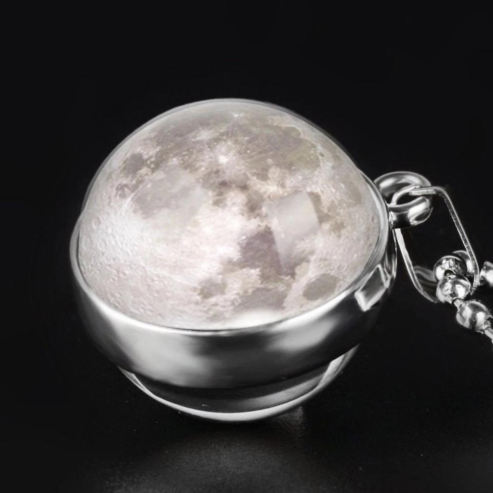 3D Full Moon Necklace