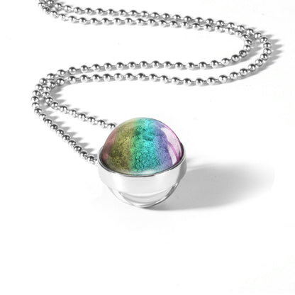 Collier planétaire Lune arc-en-ciel