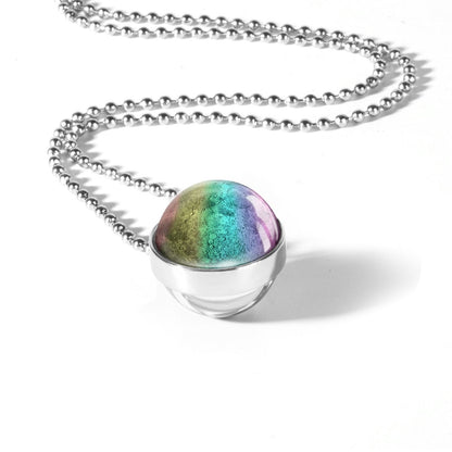 Collier planète Jupiter arc-en-ciel