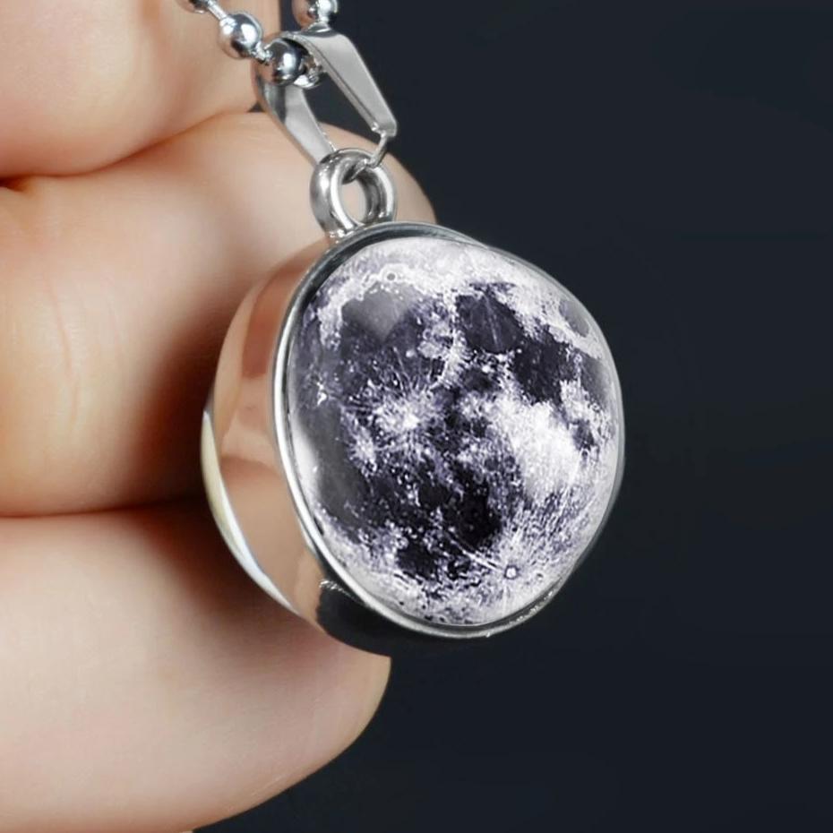 Silver full moon deals pendant