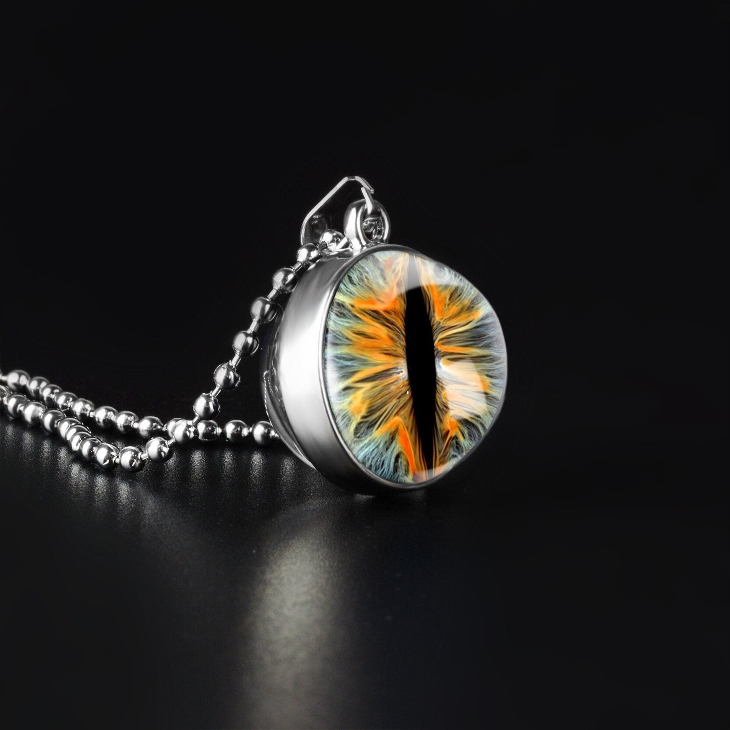 Ice Blue Cat's Eye Necklace