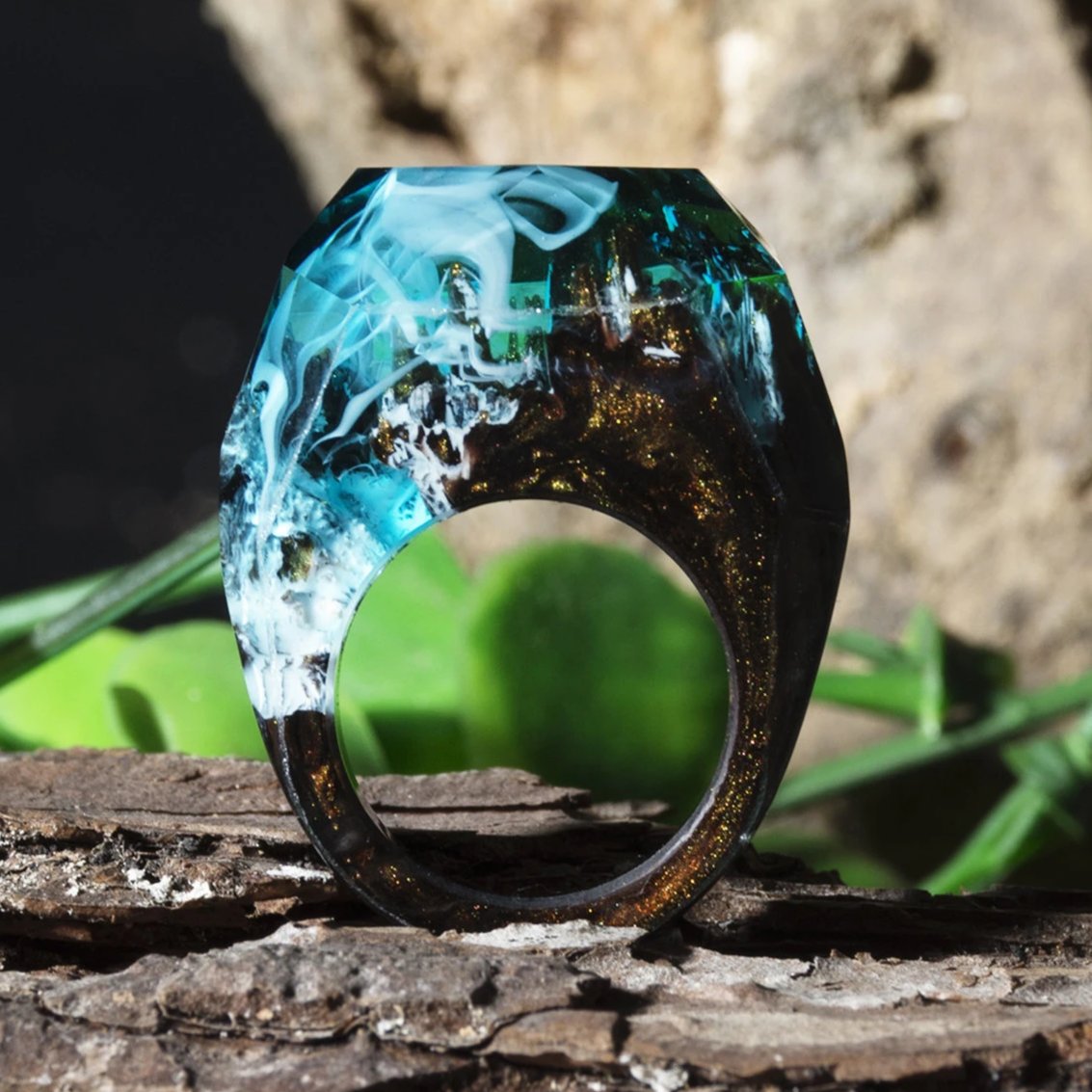 Swirling Ocean Secret World Ring