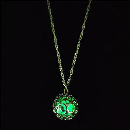 Glowing Filigree Orb Necklace