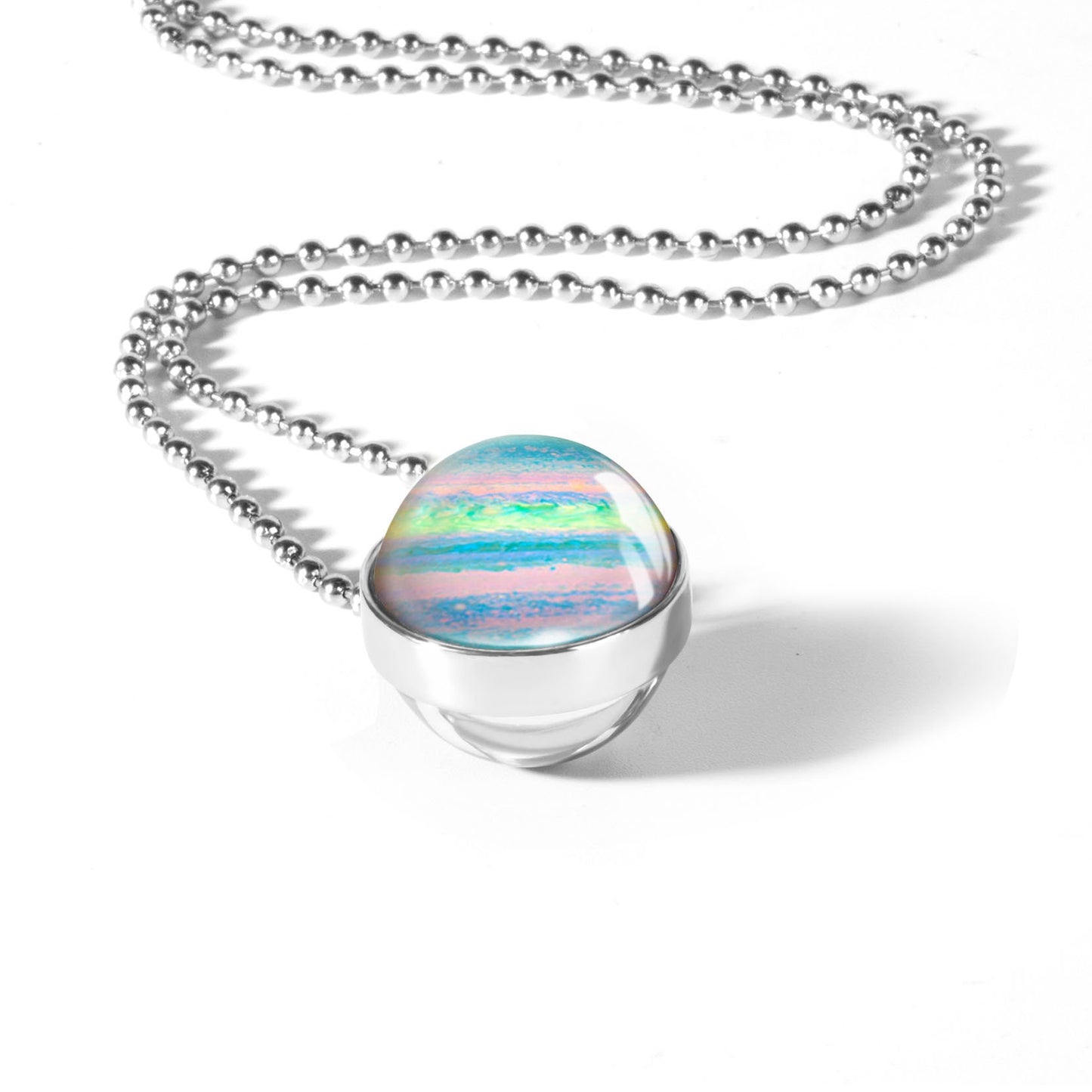 Collier planète Jupiter arc-en-ciel