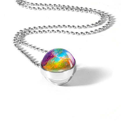 Collier planétaire Lune arc-en-ciel