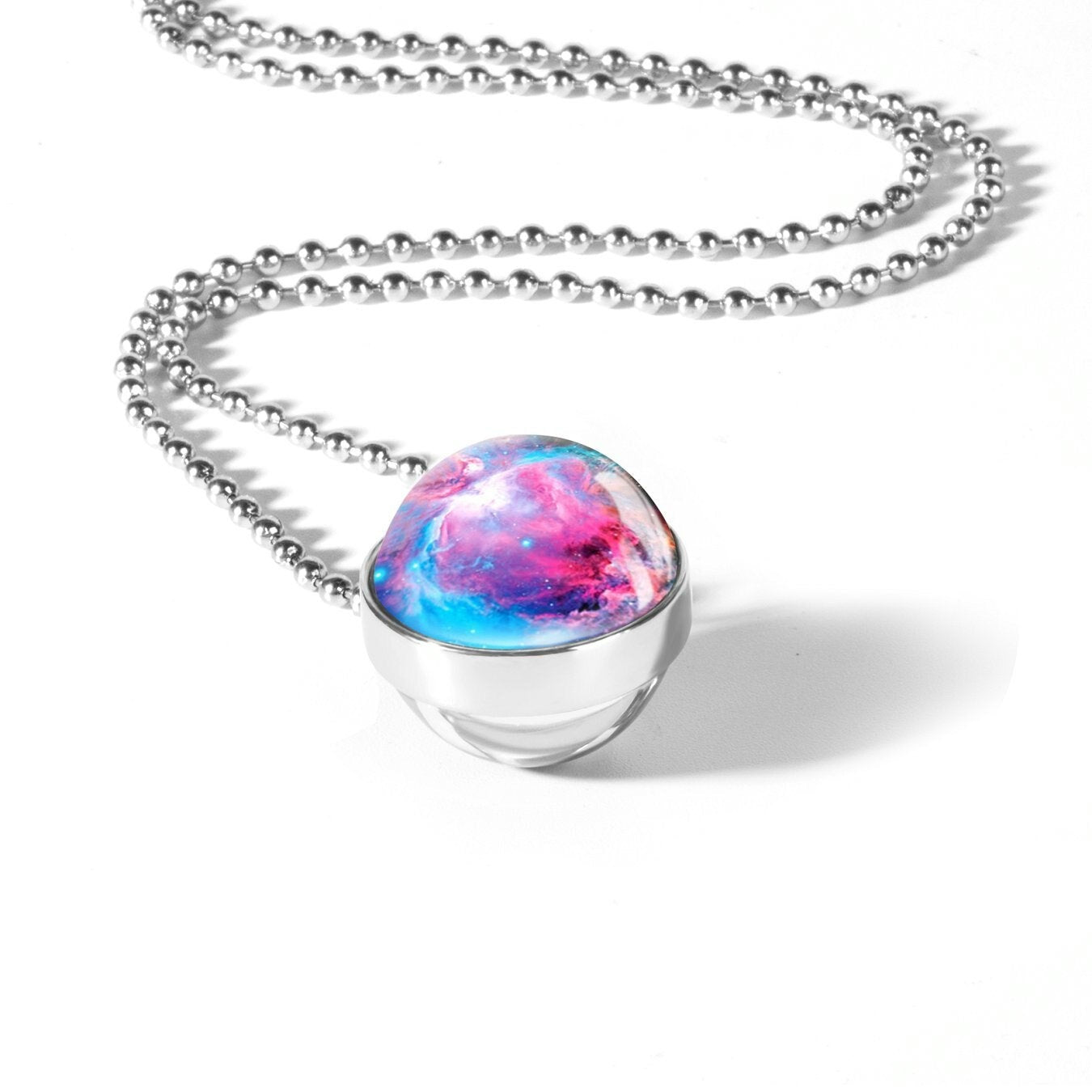 Collier planète Jupiter arc-en-ciel