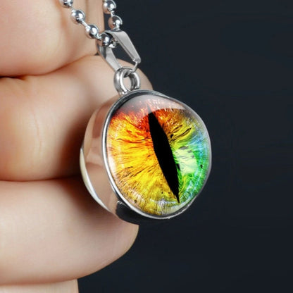 Collier œil de chat arc-en-ciel 3D