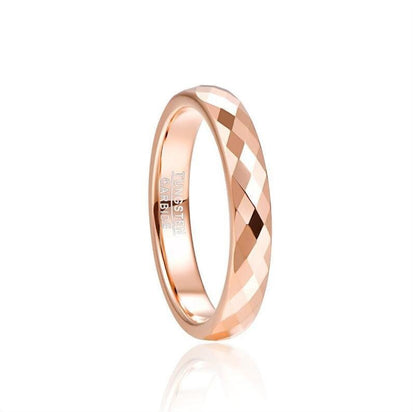 Light Catching Dainty Rose Gold Wedding Band for Woman