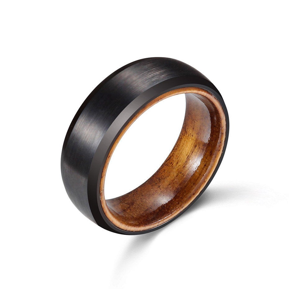 Bague à manches en bois Bande de mariage en bois Bague à manches en bois Bague intérieure en bois Bande de mariage en bois Bague intérieure en bois Bague de mariage pour hommes en bois