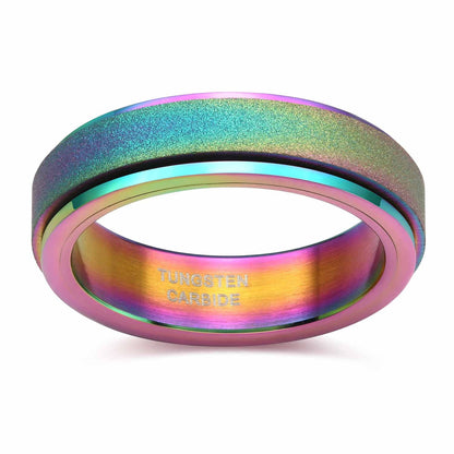 Ölteppichring mit Spinner aus Regenbogen-Wolfram