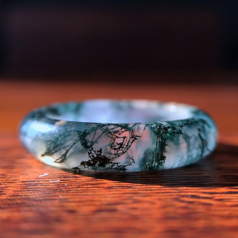 Moss Agate Gemstone Ring