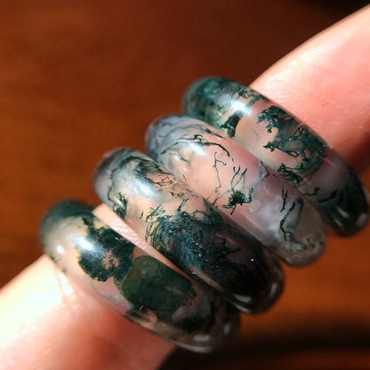 Moss Agate Gemstone Ring