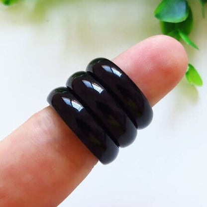 Black Chalcedony Ring