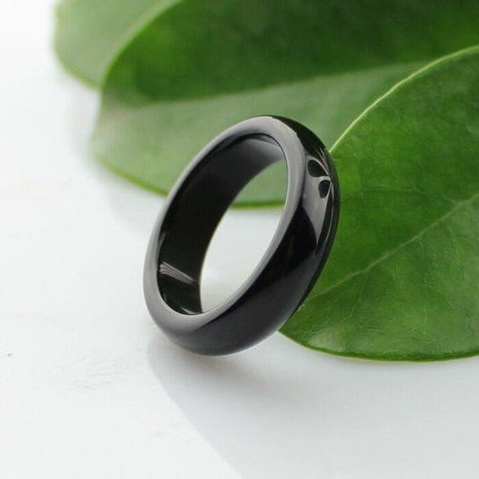 Black Chalcedony Ring