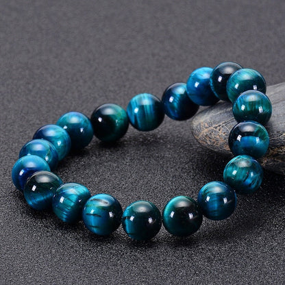 Bracelet Oeil de Tigre Bleu Lac