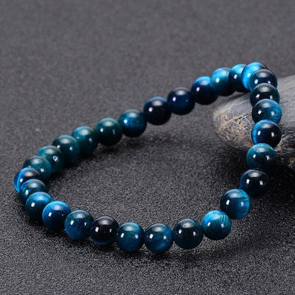 Bracelet Oeil de Tigre Bleu Lac