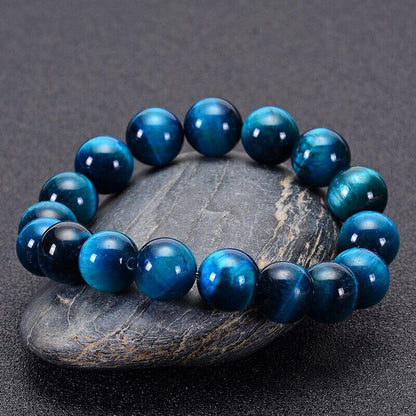 Bracelet Oeil de Tigre Bleu Lac