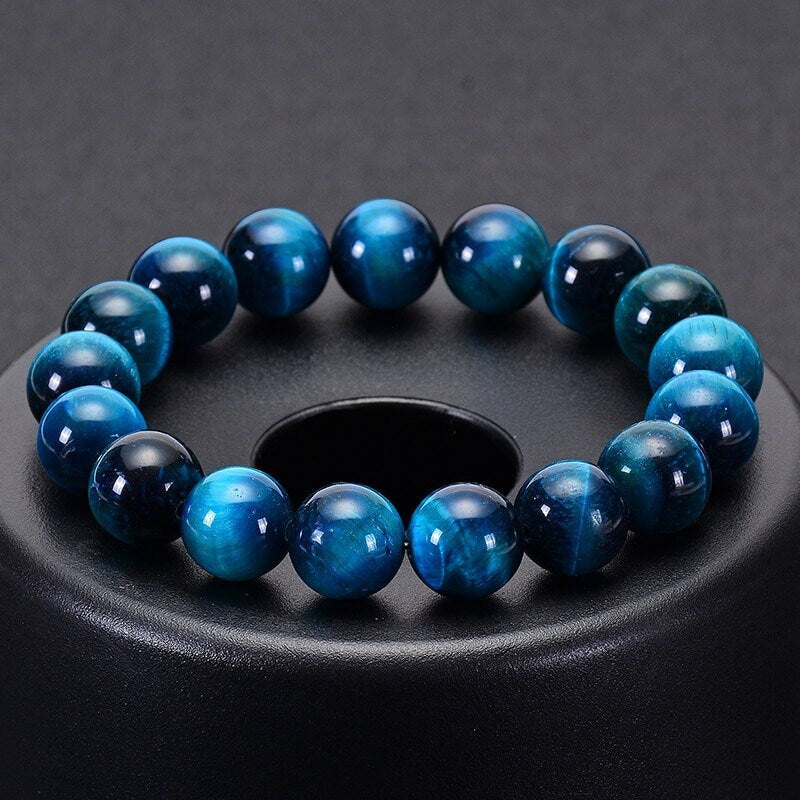 Bracelet Oeil de Tigre Bleu Lac