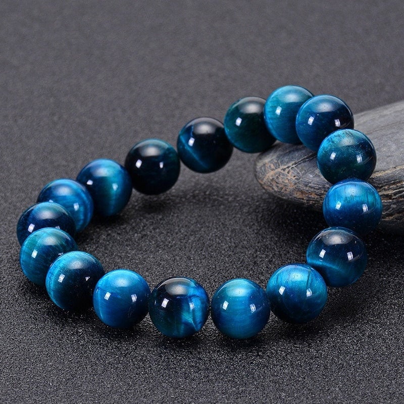 Bracelet Oeil de Tigre Bleu Lac