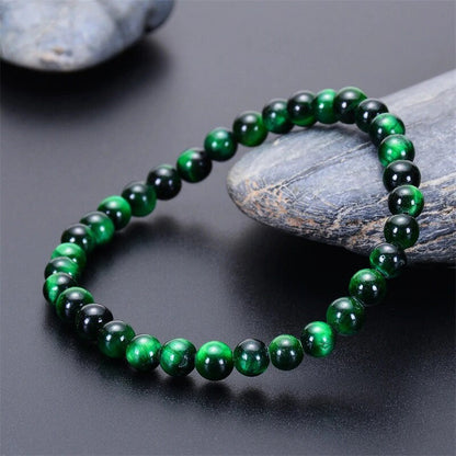 Bracelet en cristal œil de tigre vert