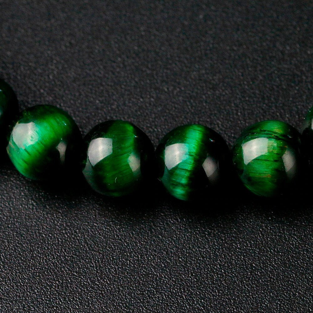 Bracelet en cristal œil de tigre vert