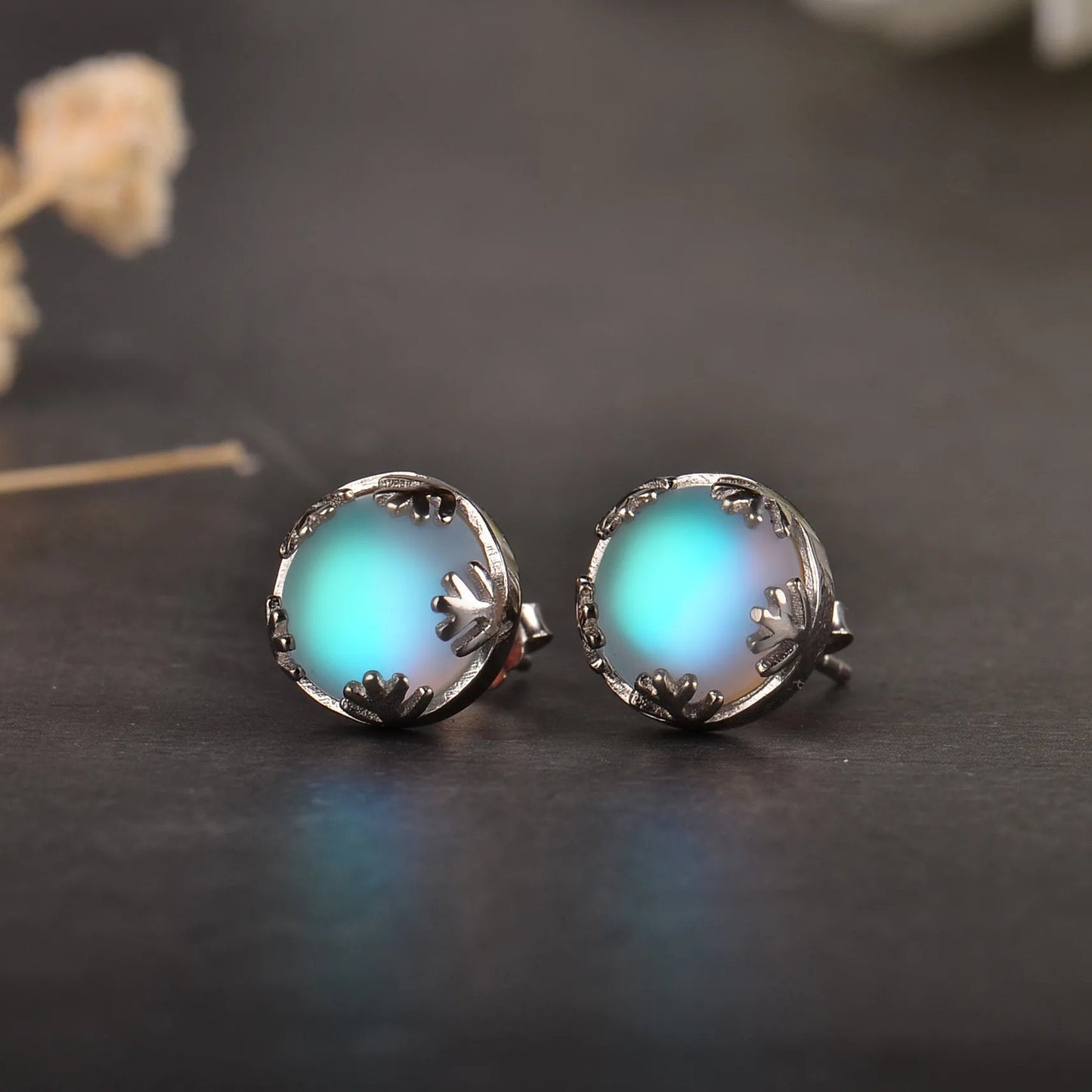 Clous d'oreilles en argent sterling 925 Northern Lights