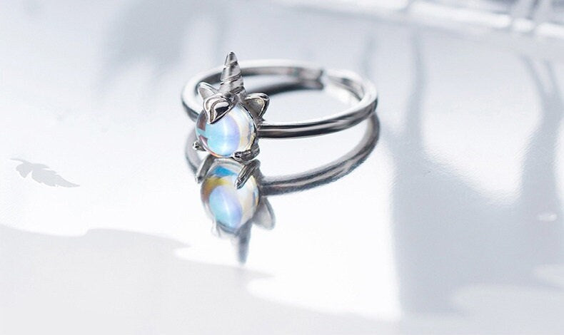 Iridescent Unicorn 925 Sterling Silver Ring