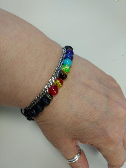 7 Chakras Essential Oil Bracelet