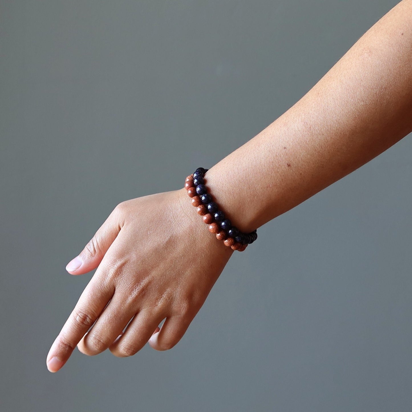 Sparkly Blue Goldstone Bracelet