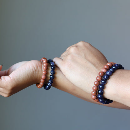 Sparkly Blue Goldstone Bracelet