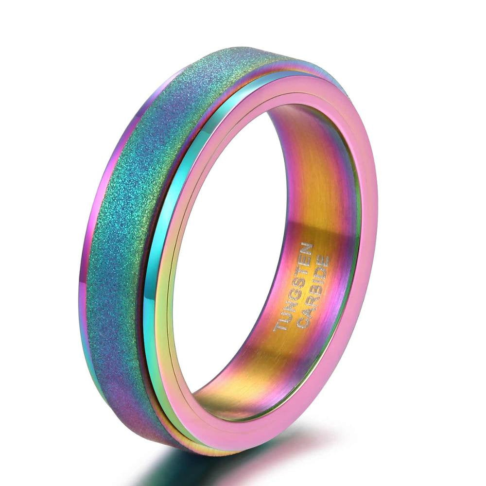 Ölteppichring mit Spinner aus Regenbogen-Wolfram