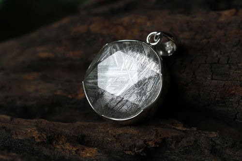 Real Meteorite Pendant in Silver